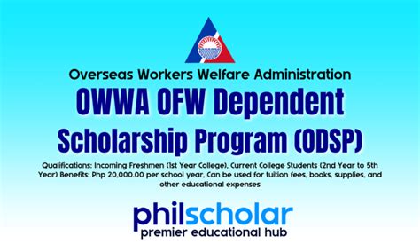OWWA scholarships for OFW and dependents: A Scholarship Guide.